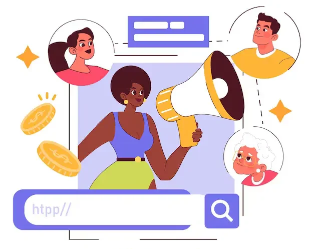 influencer-marketing-concept-dynamic-representation-affiliate-marketing-with-diverse-influencers_277904-32866